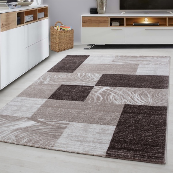 Parma Geometric Modern Brown Rug